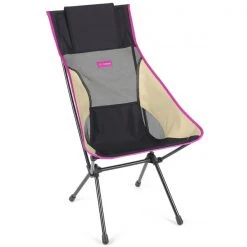 Siège Camping HELINOX SUNSET CHAIR BLACK/KHAKI/PURPLE 22 Noir / Beige / Violet
