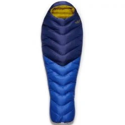 Sacs De Couchage RAB NEUTRINO 600 NIGHTFALL BLUE LONG 23 Bleu / Jaune