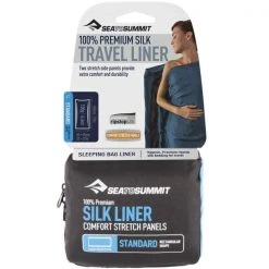 Draps Sac De Couchage SEA TO SUMMIT DRAP DE SAC SOIE STRETCH MUMMY TAPERED NAVY BLUE 22 Bleu